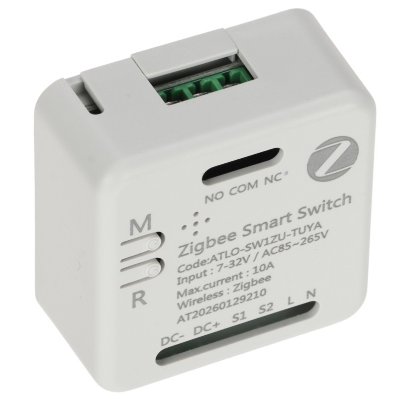 Releu NO/NC alimentat 7-32VDC sau 230VAC ATLO SW1ZU ZigBee + 433MHz