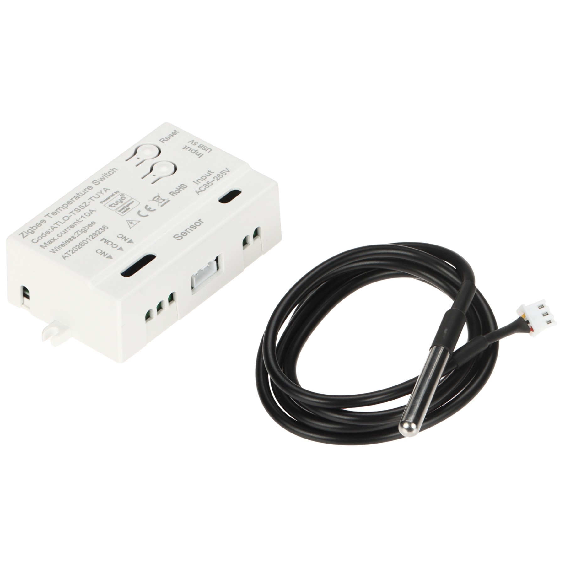 Releu WiFi cu senzor temperatură Wifi Tuya ZigBee ATLO-TS5Z