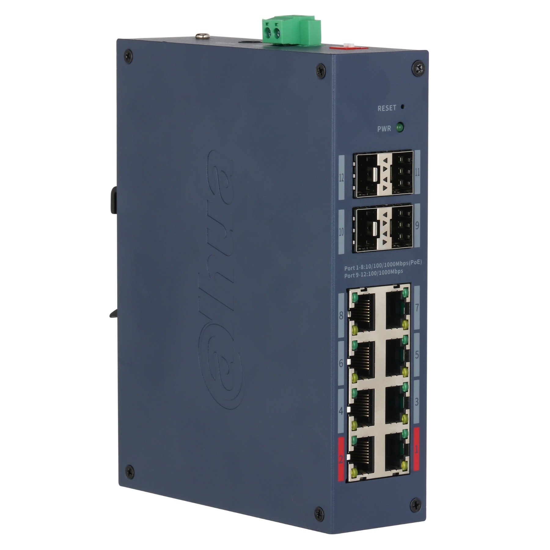 COMUTATOR INDUSTRIAL POE ADMINISTRAT CHS4412-8GT-125 CU 8 PORTURI + 4X SFP DAHUA