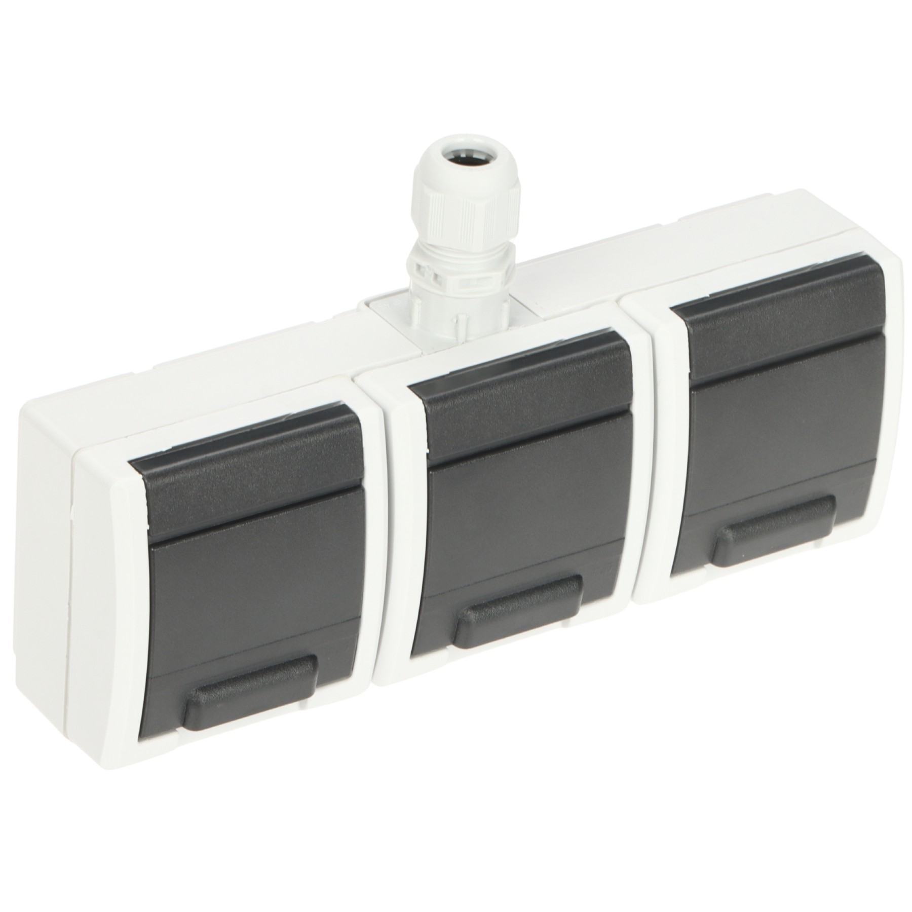 PRIZĂ TRIPLĂ DE MONTAT LA SUPRAFAȚĂ TENCUIELII AQUANT-2K-G3/EPN 250 V AC 16 A IP65 Elektro-Plast
