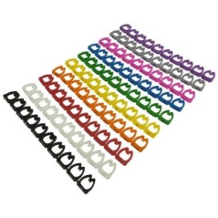 Etichete marcare cabluri max. 6.5mm diam multicolor OZN-665/10K(10culori*10 buc) BASE LINK