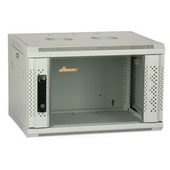 Cabinet rack 19" 6U 600x450 metalic gri RAL7035 montaj pe perete, ușa sticla securizată Signal signal_rack - 1