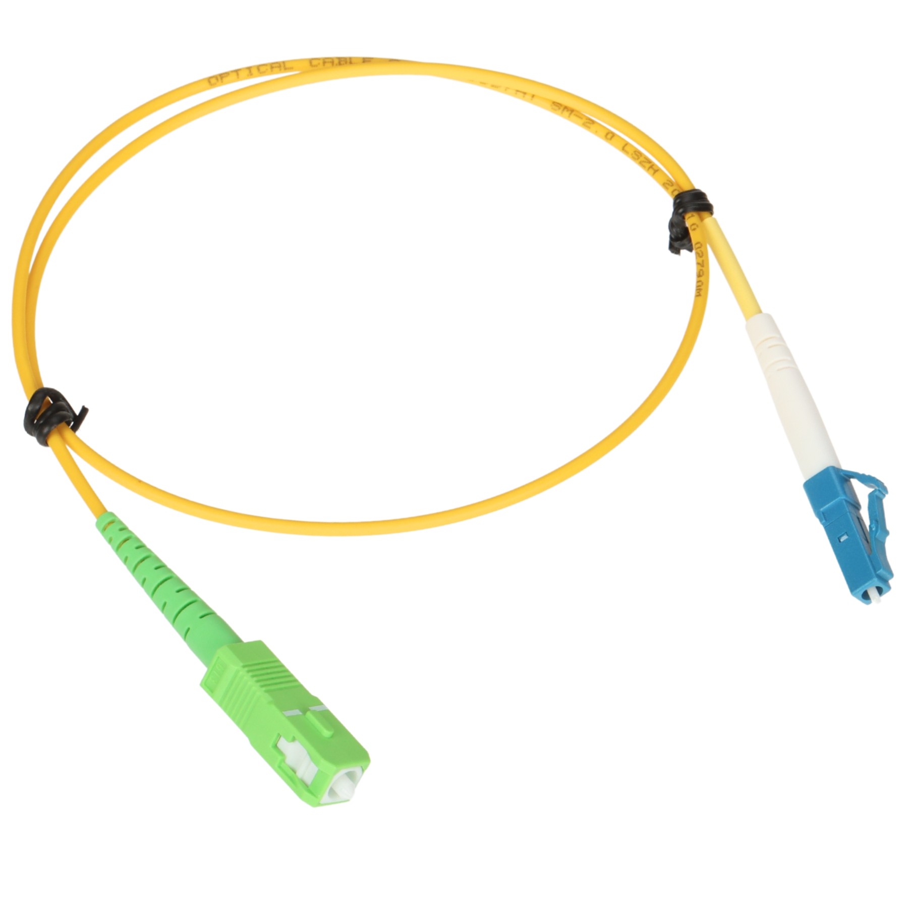 Patchcord SM LC/APC - LC/UPC 0.5m simplex fibra optica LSOH G.657A1 (9/125um)