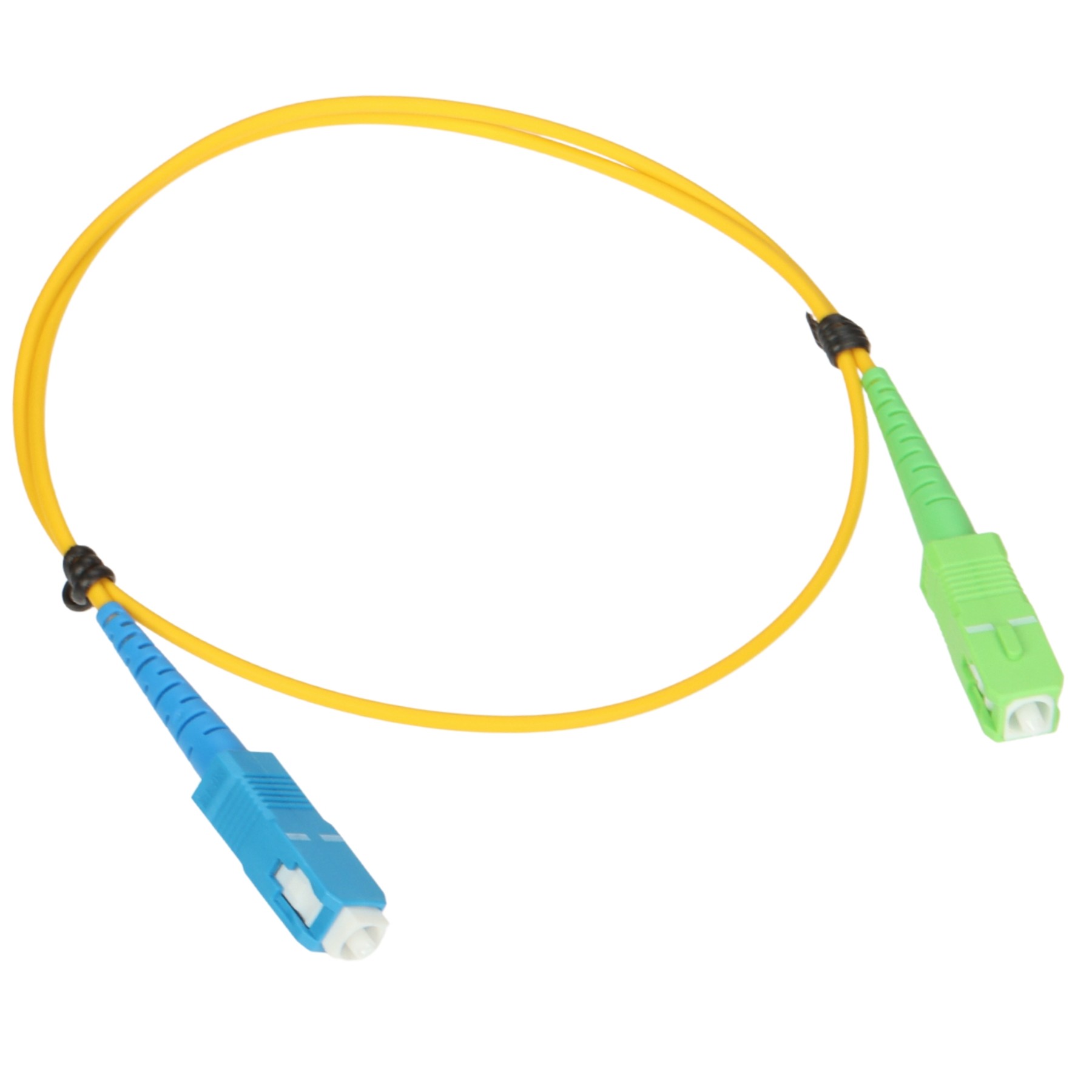 Patchcord SM SC/APC - SC/UPC 0.5m simplex fibra optica LSOH G.657A1 (9/125um)