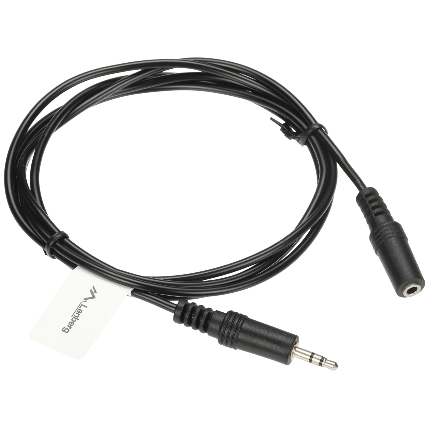 CABLU J-W3.5/J-G3.5/1.5MB Jack TRS 3.5 mm TATĂ / Jack TRS 3.5 mm MAMĂ 1.5 m Lanberg