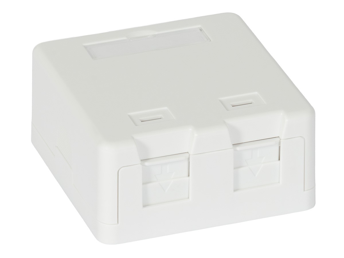 Doză aparentă pentru 2 module Keystone, albă