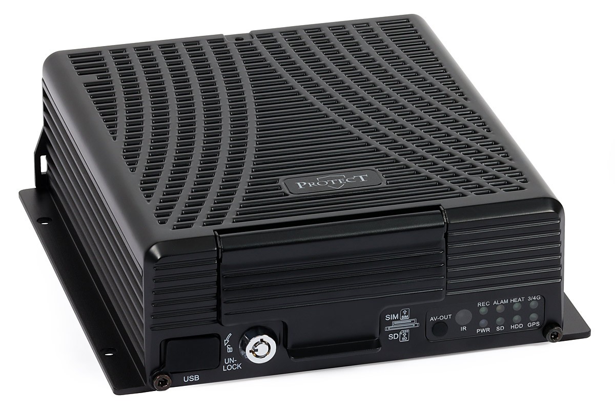 DVR auto 4 canale Protect 209 (4x1080p, H.265, 25 fps, 1 slot HDD/SSD, GPS, 4G, RJ-45)