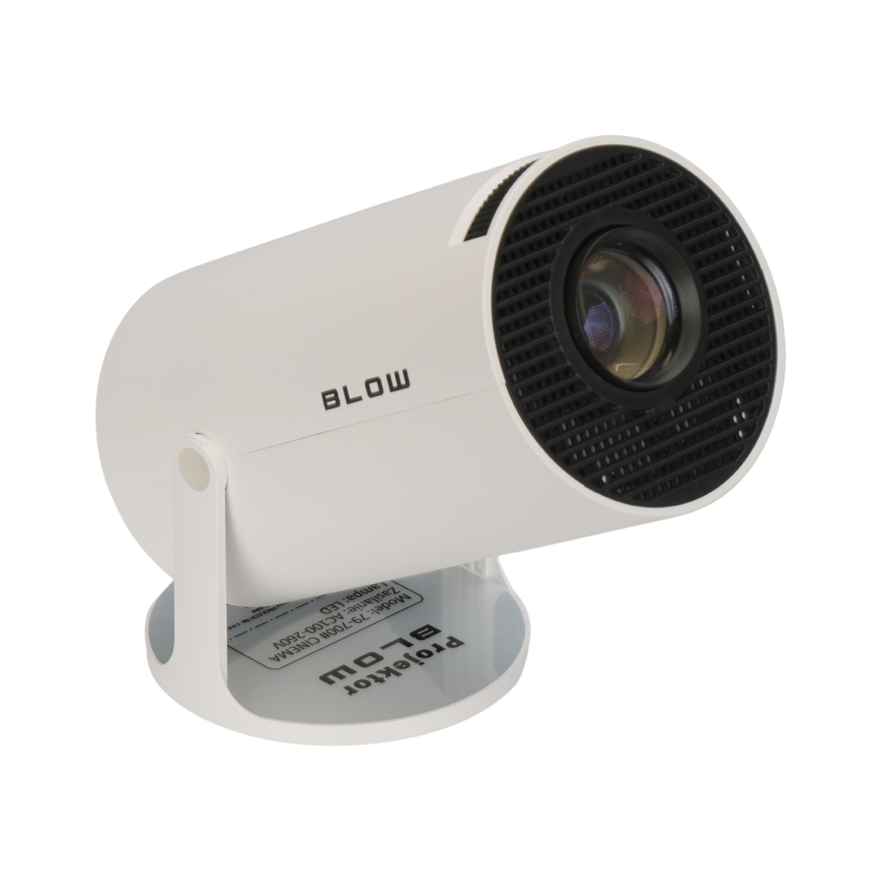 Mini proiector portabil BLOW-79-700 cu Android TV (700 lumeni, Wi-Fi, Bluetooth, acumulator, USB)