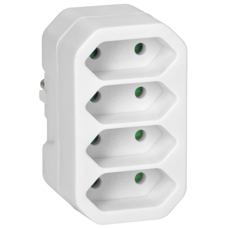 Triplu ștecher 4 posturi mici AE-13279/W 2300W Orno