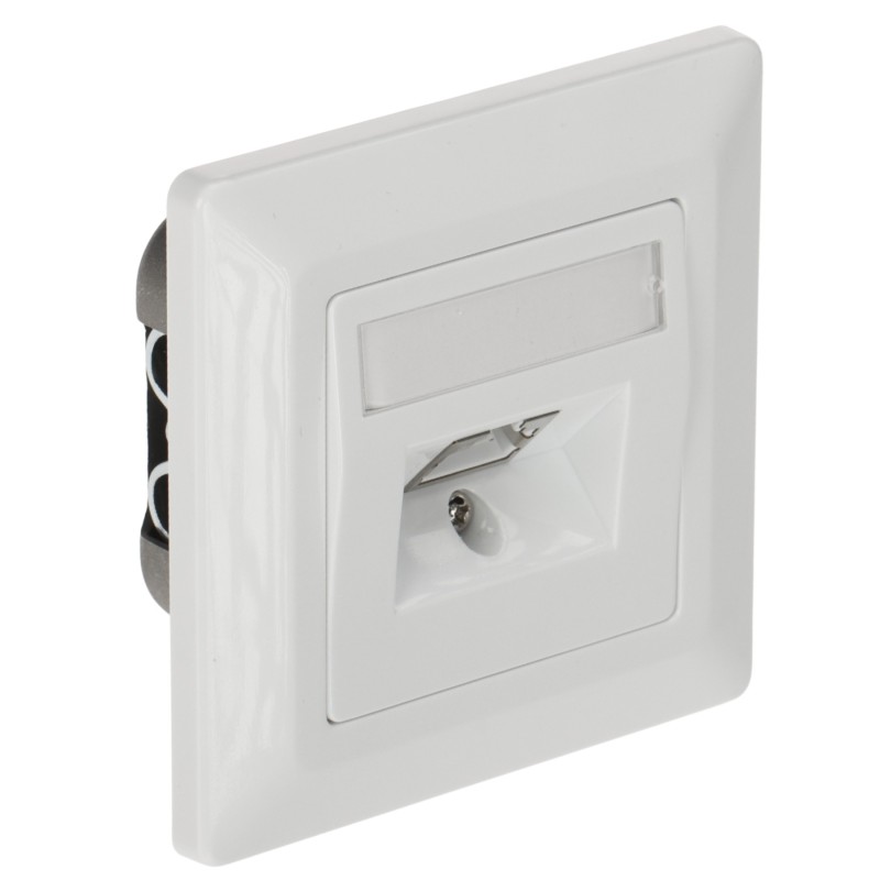 Priză RJ45 Cat5e STP albă îngropată Solarix