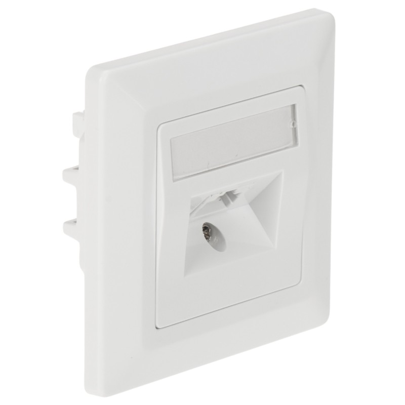 Priză RJ45 Cat5e UTP albă îngropată Solarix