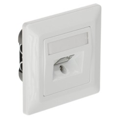 Priză RJ45 Cat6 STP albă îngropată Solarix