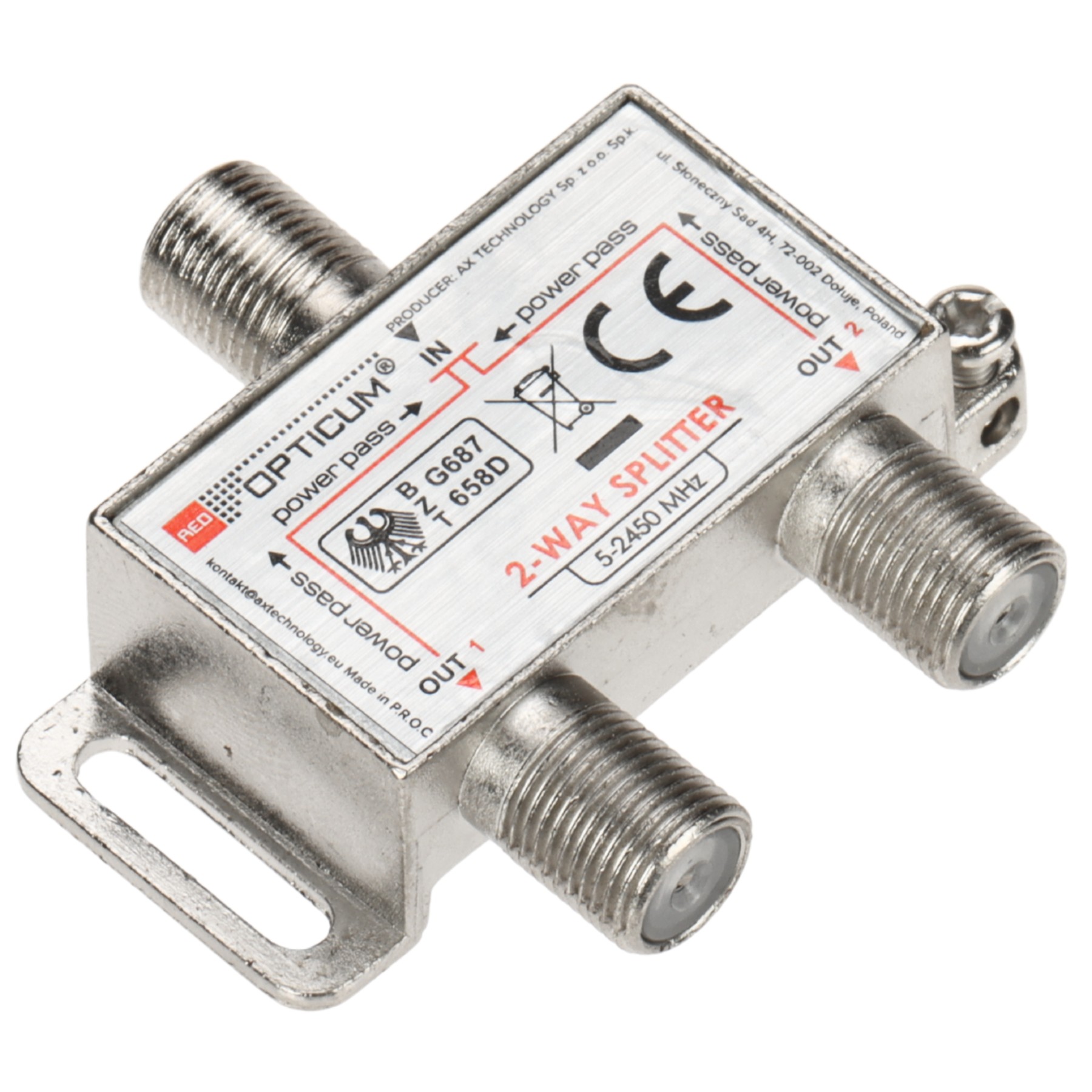 SPLITTER RI-2/1F-SAT-OPTI OPTICUM