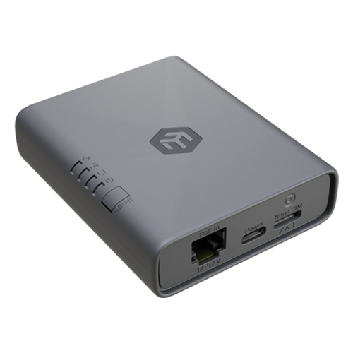 Gateway industrial LTE Cat.4, BLE, GNSS/GPS, eSIM + Nano SIM, 1 x RJ45Gigabit, PoE - MikroTik EC25-EU&KNe