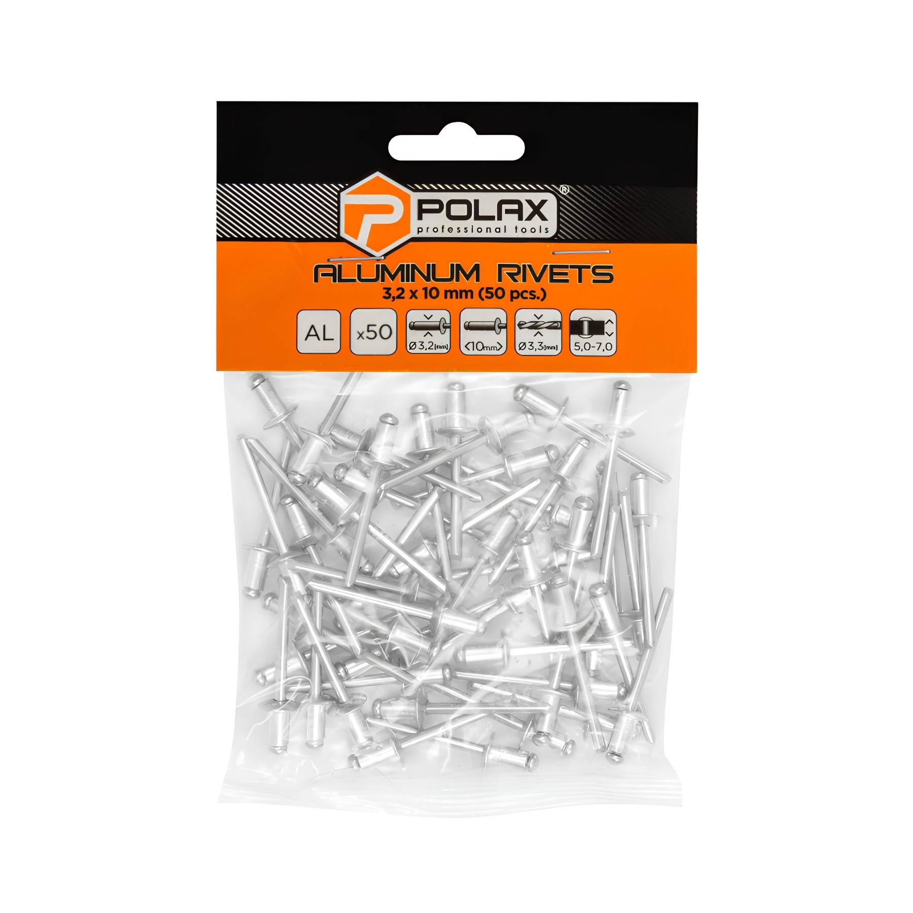 NITURI DIN ALUMINIU NZ-3.2X10(50 buc) 3.2x10 mm POLAX