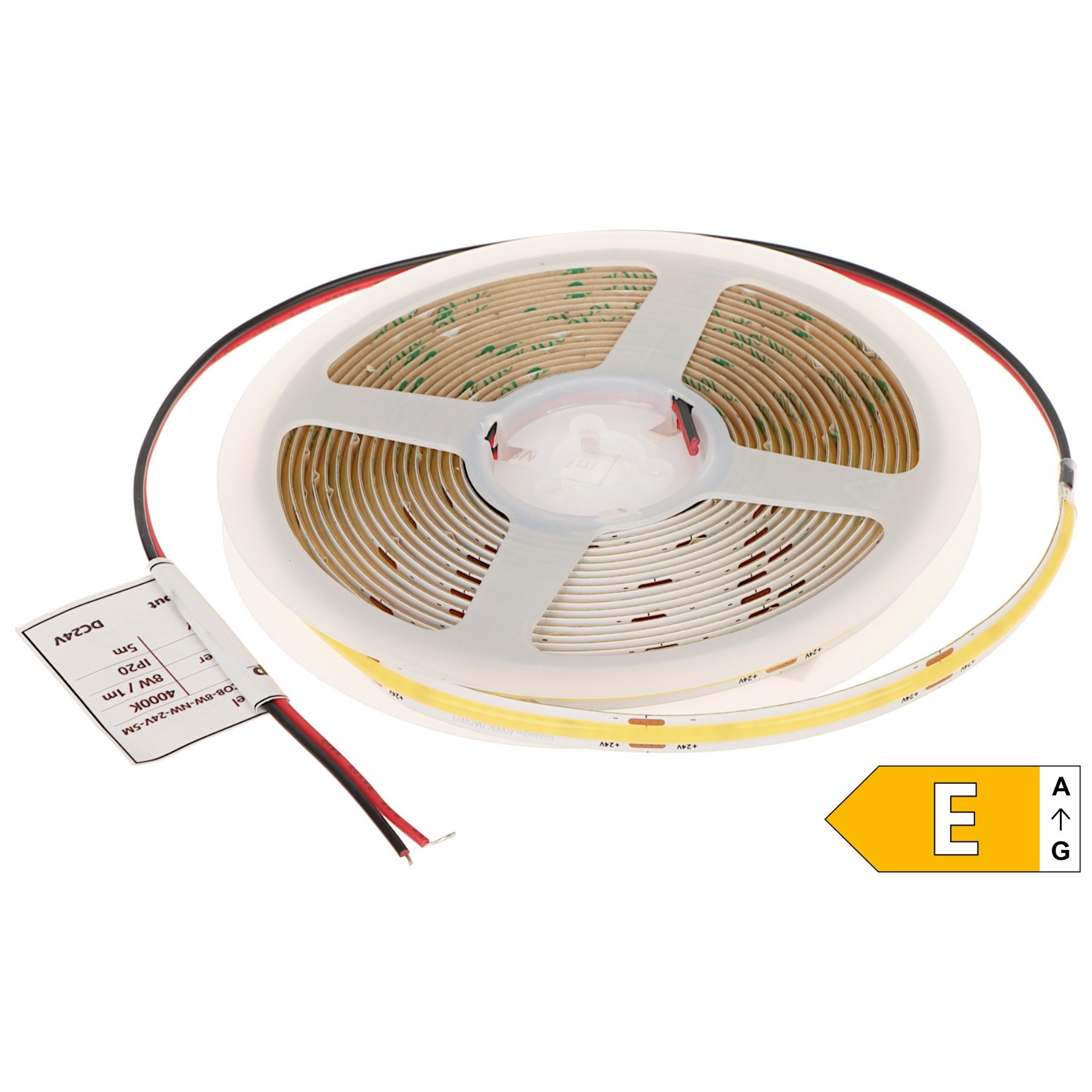 Banda LED 24VDC 8W/m alb neutru 4000K, 320 LED/m 5m MW Lighting