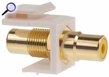 Cuplă modulară RCA mama-mama Keystone FX-C3 (galben - video)