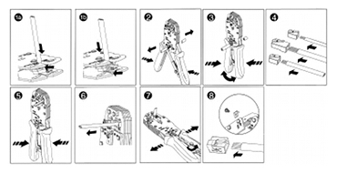 Clește sertizare RJ45, RJ12, RJ11, RJ9 HT-2008AR Clește sertizare RJ45, RJ12, RJ11, RJ9 HT-2008AR