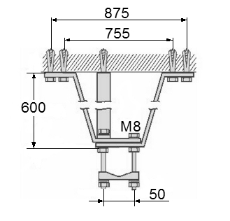 SUPORT DE CATARG PE ZID OMP-50W60 SUPORT DE CATARG PE ZID OMP-50W60