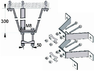 SUPORT DE CATARG PE ZID OMP-50L30 SUPORT DE CATARG PE ZID OMP-50L30