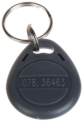 Breloc RFID Unique EM 125kHz gri ATLO-514 cu serie printată Breloc RFID Unique EM 125kHz gri ATLO-514 cu serie printată