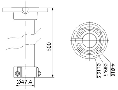 Suport de tavan pentru camere PTZ DS-1662ZJ