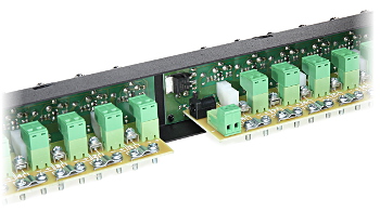 Patch panel BNC+alimentare 16 porturi coax cu siguranțe rackabil