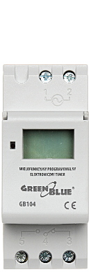 Releu DIN 230V temporizat programabil orar+16 cicluri ON/OFF
