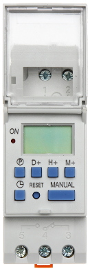 Releu DIN 230V temporizat programabil orar+16 cicluri ON/OFF