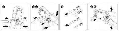 Clește sertizare RJ45, RJ12, RJ11HT-500R/C rețea+telefon