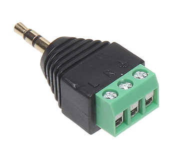 Jack tată stereo 3.5 mm cu regletă terminală 3 pini
