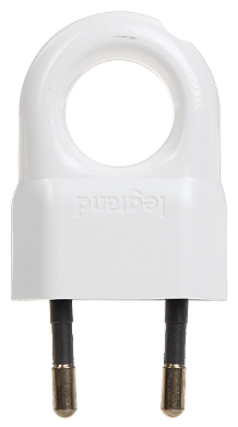 Ștecher Shuko Premium LEGRAND Alb cu Inel de Tragere, Tensiune Nominală 230V, Curent Maxim 2.5A - CEE 7/16, Tip C