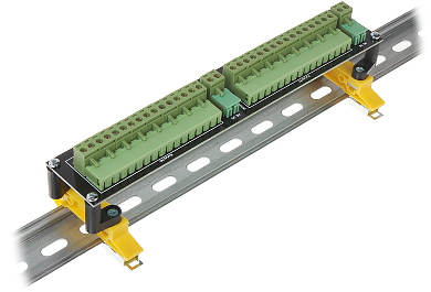 Echipamentul poate fi ușor montat pe o șină (*DIN TS-35*) Echipamentul poate fi ușor montat pe o șină (*DIN TS-35*)