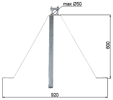 SUPORT DE CATARG PE ZID OMP-50W60 SUPORT DE CATARG PE ZID OMP-50W60