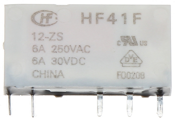 Releu 30 V DC / 250 V AC 6A 1xNO/NC P-HF41F-012-ZS comanda 12V