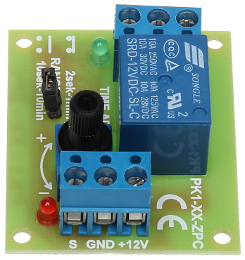 Releu temporizat prelungire impuls 12V/10A Releu temporizat prelungire impuls 12V/10A
