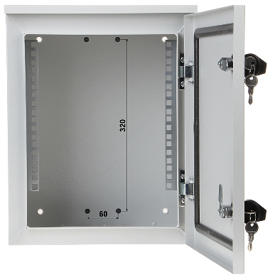Cabinet rack etanș R10-6U/230/H de exterior cu montaj pe stâlp