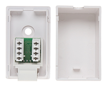 Priza date RJ45 UTP cat 5e alb, 1 post, montaj aplicat