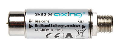 Amplificator TV + satelit inline SVS-2-04 10 dB Axing 47-2400 MHz