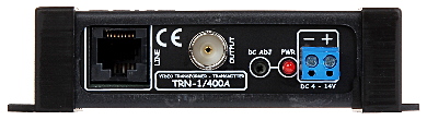 Video balun 5 Mpix activ cu stabilizator tensiune 12V TRN-1/400A Video balun 5 Mpix activ cu stabilizator tensiune 12V TRN-1/400A