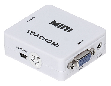 Convertor video VGA+audio stereo FullHD 1080p la HDMI mini Convertor video VGA+audio stereo FullHD 1080p la HDMI mini
