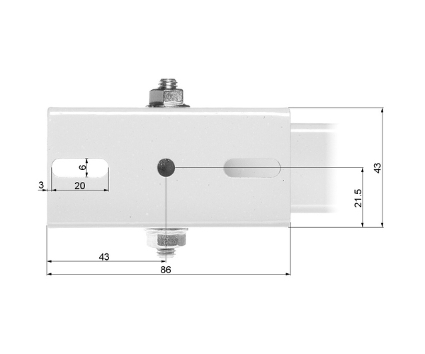 Suport montare carcase camere supraveghere pe stalp BRP-30W Suport montare carcase camere supraveghere pe stalp BRP-30W