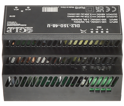 Sursă 48V/3.2A șină DIN DL2-150-48-U tensiune reglabilă