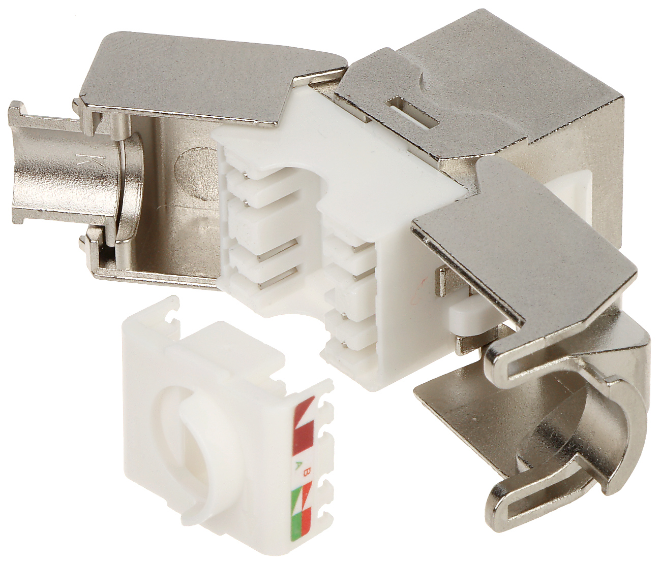 486 O-Janさん専用 Mufa RJ45 mama keystone FTP Cat.6A FX-RJ45-6A-16 metalica, no-tool