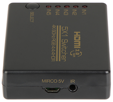 Switch HDMI 1.4b 5 intrări 1 ieșire cu telecomandă Switch HDMI 1.4b 5 intrări 1 ieșire cu telecomandă