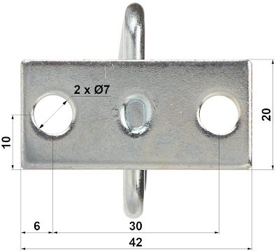Inel metalic organizare cabluri OKR-40X40 fixare pe perete