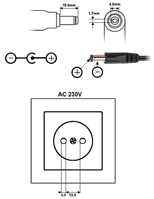 Sursă alimentator 6V/2A cu mufă 1.7/4.0 Sursă alimentator 6V/2A cu mufă 1.7/4.0