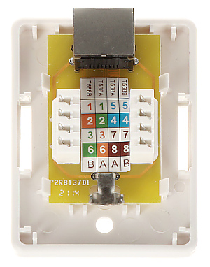 Priza date RJ45 FTP cat 6 alb, 1 post, montaj aplicat RJ45-G5/6