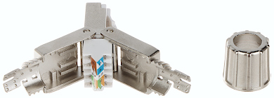 Mufă RJ-45 Cat.6A FTP metalică sertizare tool-less