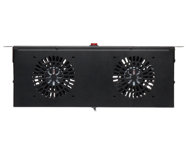 Panou rack 1U 2 ventilatoare A19P-2W cu buton pornire